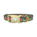 Tropical Floral Dog Collar - plastic gold