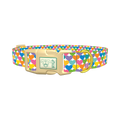 Colorful Heart Dog Collar - plastic gold