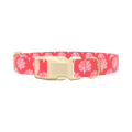 Coral Pattern Dog Collar - plastic silver