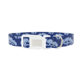 Japanese Tree Pattern Dog Collar - plastic silver