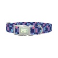 Chess Pattern Dog Collar - plastic silver