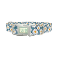 Floral Chamomile Dog Collar - plastic silver