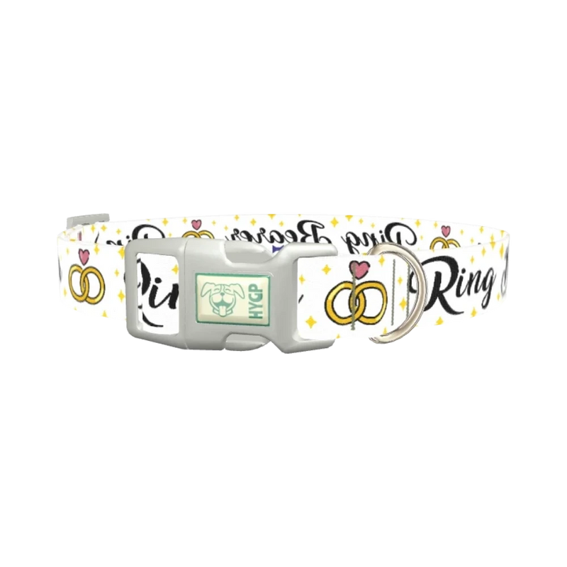 Wedding Ring Dog Collar - plastic silver