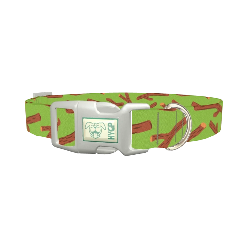 Nature Branches Dog Collar - plastic silver
