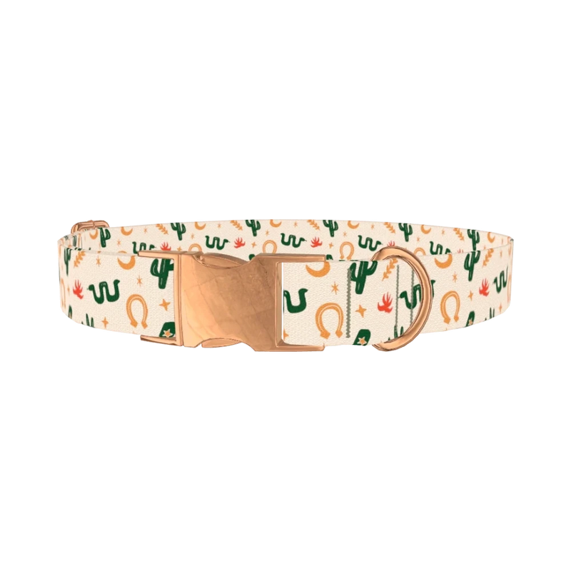 Desert Sunset Dog Collar - metal rose gold