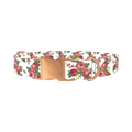 Pink Rose Garden Dog Collar - metal rose gold