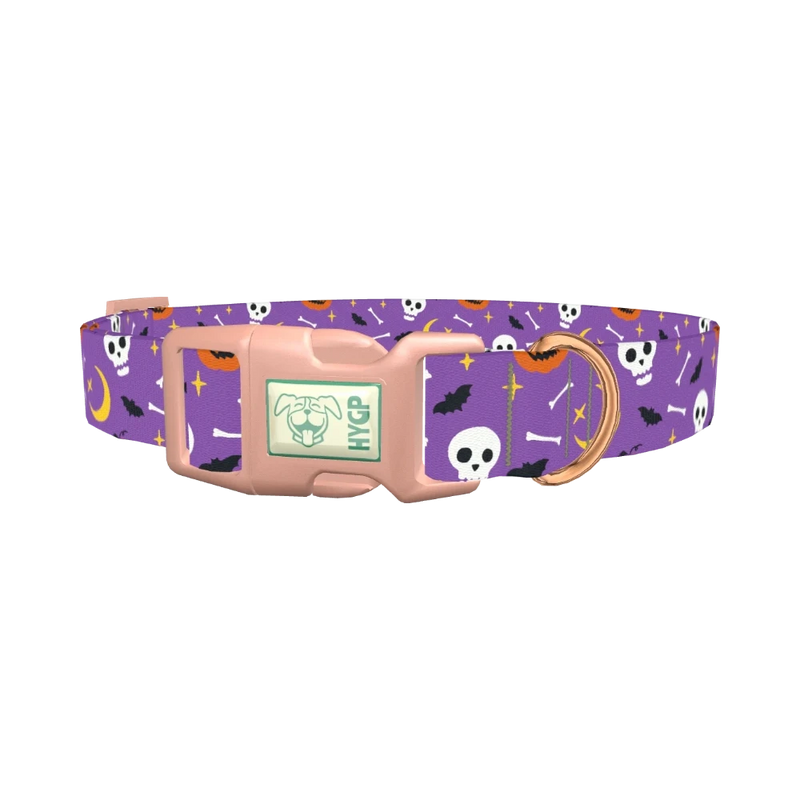 Halloween Moon Dog Collar - plastic rose gold