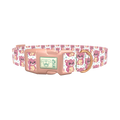 Pink Teddy Floral Dog Collar - plastic rose gold