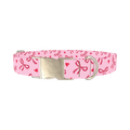 Valentine Bow Dog Collar - metal silver