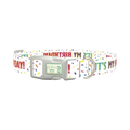 Birthday Confetti Dog Collar - plastic silver