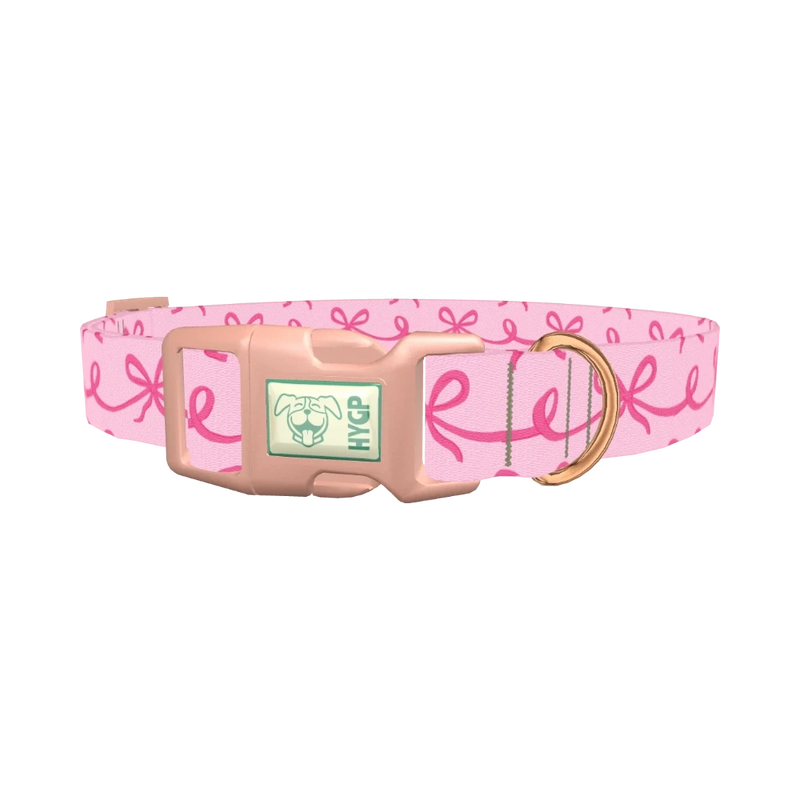 Bow Garland Dog Collar - plastic rose gold