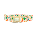 Beach Turtle Dog Collar - plastic silver