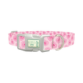 Layered Heart Dog Collar - plastic silver