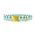 Skull and Crossbones Dog Collar - metal gold
