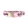 Heart Pattern Dog Collar - metal gold