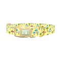Colorful Mushroom Forest Dog Collar - plastic gold