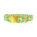 Carrot Floral Dog Collar - metal gold