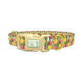 Red Yellow Tulip Dog Collar - plastic gold
