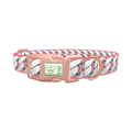 Silver Chain Pattern Dog Collar - plastic rose gold