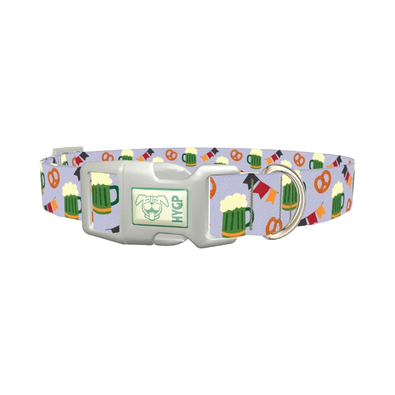 Oktoberfest Dog Collar - plastic silver