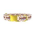 Rainbow Trout Fish Dog Collar - metal gold