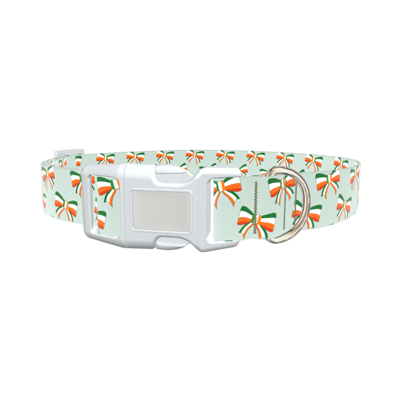 Irish Bow Dog Collar - plastic rose gold