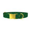 St. Patrick's Day Text Dog Collar - metal gold