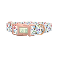 Colorful Bee Garden Dog Collar - plastic rose gold
