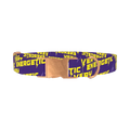 Energetic Lightning Dog Collar - metal rose gold