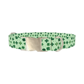 Watercolor Clover Dog Collar - metal silver