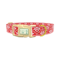 Christmas Knitted Star Dog Collar - plastic gold