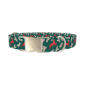 Christmas Deer Dog Collar - metal silver