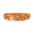 Halloween Witch Stripes Dog Collar - metal silver