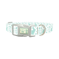 Floral Bunny Dog Collar - plastic silver