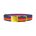 Geometric Stripes Dog Collar - metal gold
