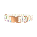 Colorful Surfboard Dog Collar - metal rose gold