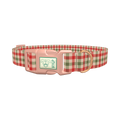 Red Green Plaid Dog Collar - plastic rose gold