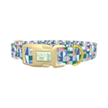 Geometric Shapes Dog Collar - plastic gold
