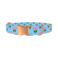 Candy Cane Bow Dog Collar - metal rose gold