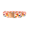 Winged Geometric Heart Dog Collar - metal rose gold