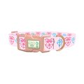 Diamond Heart Dog Collar - plastic rose gold