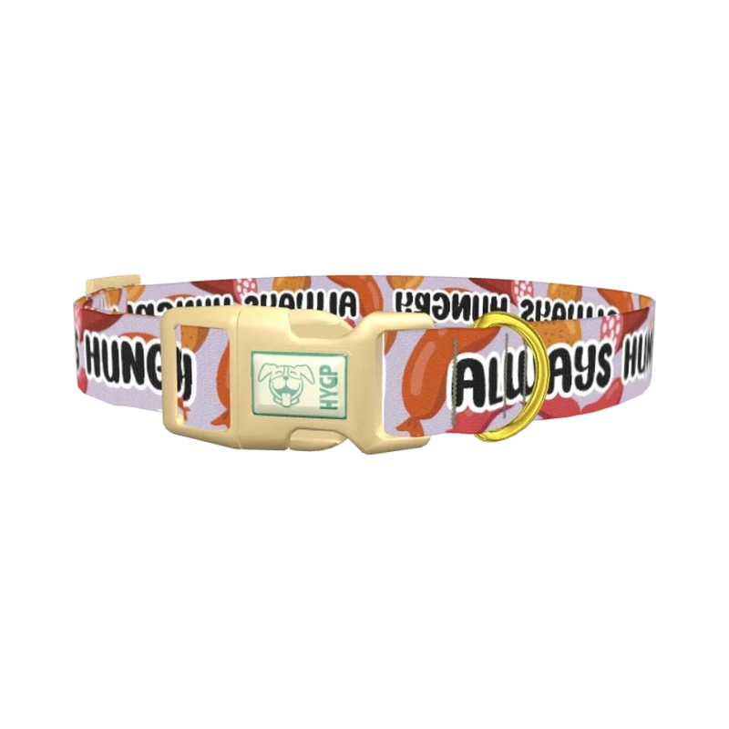 Meat Lover Dog Collar - plastic gold