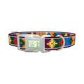 Colorful Tribal Star Dog Collar - plastic silver