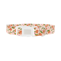 Peach Blossom Dog Collar - plastic silver