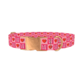 Valentine Love Dog Collar - metal rose gold