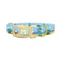 Beach Vacation Dog Collar - plastic gold