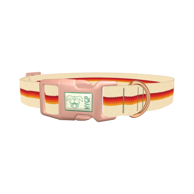 Retro Geometric Dog Collar - plastic rose gold