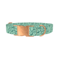 Cucumber Pattern Dog Collar - metal rose gold