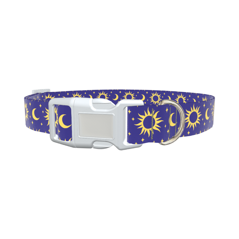 Sun and Moon Dog Collar - plastic gold