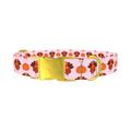 Turkey Pumpkin Pattern Dog Collar - metal gold